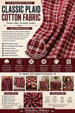 Load image into Gallery viewer, Burgundy Buffalo Plaid Flannel Fabric by the Yard | Soft Cotton

