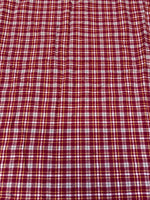 Load image into Gallery viewer, Burgundy Buffalo Plaid Flannel Fabric by the Yard | Soft Cotton
