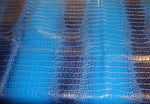 Load image into Gallery viewer, Vinyl Leather Crocodile Nile Royal Navy embossed upholstery fabric sold per yard 54" Wide
