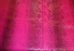 Load image into Gallery viewer, Magenta Vinyl faux leather Snake Viper Embossed fabric sold by the yard 54" Wide
