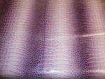 Load image into Gallery viewer, Apparel clothing Vinyl Leather Crocodile Wally Lavender embossed Faux bags fabric sold per yard 54" Wide
