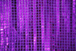 Load image into Gallery viewer, Purple  Square Sequin Drapery Fabric by the yard
