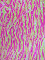 Load image into Gallery viewer, 58"  Wide  White lime pink  spike Faux Fur Upholstery Fabric by the yard
