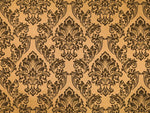 Load image into Gallery viewer, Bronze damask Jacquard  Upholstery drapery fabric by the yard 56" wide bedding pillows tablecloth
