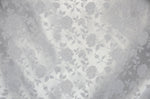 Load image into Gallery viewer, Brocade White satin Jacquard fabric Floral 58" wide per yard
