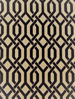 Load image into Gallery viewer, Naxos Navy, Abstract Regency Modern Pattern Chain Link, Upholstery Fabric Sofa Drapery Curtains
