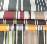 Load image into Gallery viewer, Outdoor Striped GRAY Waterproof Canvas fabric 60" Wide Sold By the Yard
