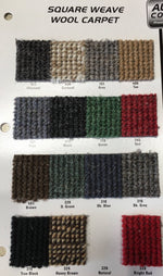 Load image into Gallery viewer, Authentic German Wool Square Woven automotive Carpet 65 inch wide, polyester/latex backed,
