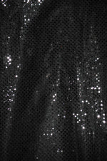 Load image into Gallery viewer, Black Sequin dot 45 inches wide sold by the yard
