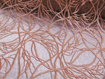 Load image into Gallery viewer, Peach, Tiny Sequin, Embroidered, Lace, Mesh, Mechanical Stretch, Fabric 52" Sold By the Yard, Wedding, Prom, Dresses, Lingerie, Pageant
