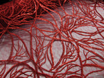 Load image into Gallery viewer, Red, Tiny Sequin, Embroidered, Lace, Mesh, Mechanical Stretch, Fabric 52" Sold By the Yard, Wedding, Prom, Dresses, Lingerie, Pageant
