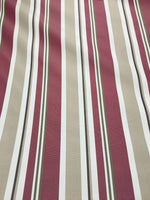 Load image into Gallery viewer, Outdoor Striped BURGUNDY Waterproof Canvas fabric 60" Wide Sold By Yard
