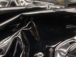 Load image into Gallery viewer, Black patent faux vinyl upholstery fabric per yard
