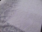 Load image into Gallery viewer, Victorian  SWEETHEART Damask 4-Way Stretch Mesh Lace WHITE Tiny Sequin Fabric 56" Sold By the Yard, Regency, Edwardian, Red Carpet,
