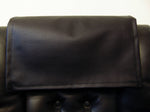 Load image into Gallery viewer, RECLINER protector, 24 by 30  inch black champion matte faux leather vinyl with Suede Backing! home theater sofa cover leather chair

