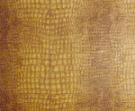Load image into Gallery viewer, Alligator Caramel upholstery faux Leather soft Vinyl fabric per yard
