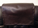 Load image into Gallery viewer, Dark Brown Ford Faux leather vinyl Sofa Loveseat Chaise Theater Seat, Chair Caps Headrest Pad, Recliner Head Cover, Furniture Protector
