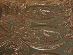 Load image into Gallery viewer, Sequin, Victorian Egg/Tulip, Gold, Big Print, Sequin, 4-way Stretch, Fabric 55" Sold By the Yard

