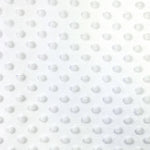 Load image into Gallery viewer, White Dimple Dot Minky Fabric – Soft Plush Baby Blanket Fabric, Nursery Sewing Material by the Yard
