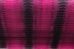 Load image into Gallery viewer, Vinyl Leather Crocodile Nile Magenta  embossed upholstery fabric sold per yard 54" Wide
