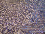 Load image into Gallery viewer, GEO GARDEN NAVY Sequin Mesh Polyester Lace Large Print Fancy Elegant Apparel Wedding Prom Veil Fabric By the Yard 55 " Wide
