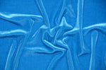 Load image into Gallery viewer, Turquoise  Stretch Velvet Fabric By The Yard | 58’’ wide
