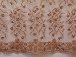 Load image into Gallery viewer, SEQUIN beaded mesh mechanical pull victorian fabric for custom prom apparel, wedding dress, bridal veil, red carpet, Quinceanera dress
