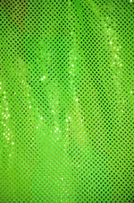 Load image into Gallery viewer, Neon green Dot Sequin 45 inches width sold by the yard
