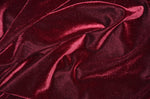 Load image into Gallery viewer, Burgundy  Stretch Velvet Fabric By The Yard | 58’’ wide
