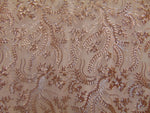 Load image into Gallery viewer, BALI Matte Copper (Nude Mesh) 4-Way Stretch Mesh Lace Tiny Sequin Fabric 56" Sold By the Yard
