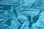 Load image into Gallery viewer, Aqua solid polyester Taffeta fabric by the yard 60” wide
