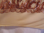 Load image into Gallery viewer, SUTRA ,gold tone, Big Print, Sequin, 4-way Stretch, Fabric 55" Sold By the Yard
