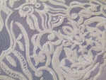 Load image into Gallery viewer, KARMA, White (White Mesh), Big Print, Sequin, 4-way Stretch, Fabric 55" Sold By the Yard
