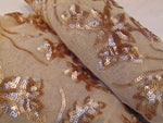 Load image into Gallery viewer, BALI Matte Copper (Nude Mesh) 4-Way Stretch Mesh Lace Tiny Sequin Fabric 56" Sold By the Yard
