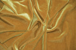 Load image into Gallery viewer, DARK GOLD stretch velvet fabric 60" Wide
