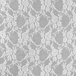 Load image into Gallery viewer, WHITE Vintage Stretch Floral Lace Fabric By The Yard
