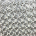 Load image into Gallery viewer, Minky Rosebud /silver soft fabric BY THE YARD 60" Wide
