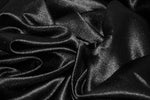 Load image into Gallery viewer, Black Lamour Dull Bridal Satin  drapery dress fabric per yard
