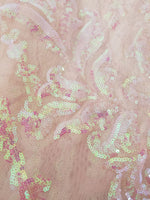 Load image into Gallery viewer, SUTRA , Iridescent , Big Print, Sequin, 4-way Stretch, Fabric 54" Sold By the Yard
