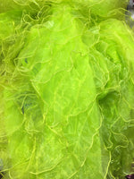 Load image into Gallery viewer, Lime Ruffled Organza Fabric Draping Craft Wedding Party Decor Fabric dress  58" wide
