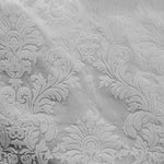 Load image into Gallery viewer, White Taffeta damask On white Flocking  fabric per yard
