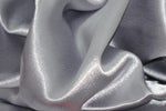 Load image into Gallery viewer, Silver crepe Satin for Dress, wedding Fabric 60" Wide  Sold By the yard
