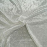 Load image into Gallery viewer, White Crushed Stretch Ice Velvet Clothing Dress Spandex 4-WAY Stretch Fabric
