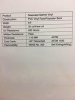 Load image into Gallery viewer, Seascape marine vinyl upholstery fabric UV RESISTANCE  heavy duty automobile, boats, RV
