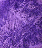 Load image into Gallery viewer, Mongolian /Faux Fur / purple / fabric per yard 60" wide
