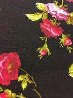 Load image into Gallery viewer, Poly cotton Garden Floral print roses  sold by the yard- 60" inches wide
