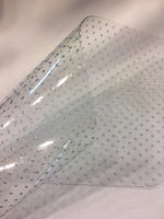 Load image into Gallery viewer, 10 Gauge Perforated Transparent Plastic Vinyl see through 54 Inch Wide Fabric By the Yard upholstery diy projects costumes art supplies
