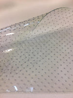 Load image into Gallery viewer, 10 Gauge Perforated Transparent Plastic Vinyl see through 54 Inch Wide Fabric By the Yard upholstery diy projects costumes art supplies
