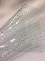 Load image into Gallery viewer, 6 Gauge Perforated Transparent Plastic Vinyl 54 Inch Wide Fabric By the Yard
