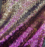 Load image into Gallery viewer, Purple copper green Sequins Dress Gowns Glitz Sequin Spandex Fabric  54"/54" Wide By The Yard
